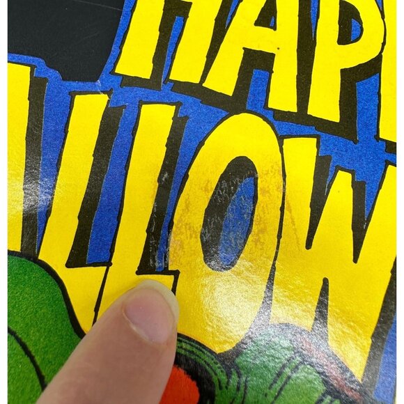 Vintage Halloween Decorations Jack O Lantern Pumpkin 1980s Retro Decor Orange - Picture 6 of 9